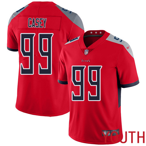 Tennessee Titans Limited Red Youth Jurrell Casey Jersey NFL Football #99 Inverted Legend